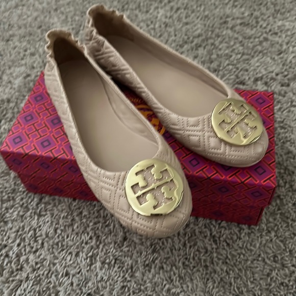 Minnie Travel Ballet Flats Tory Burch Minnie Flats French Gray